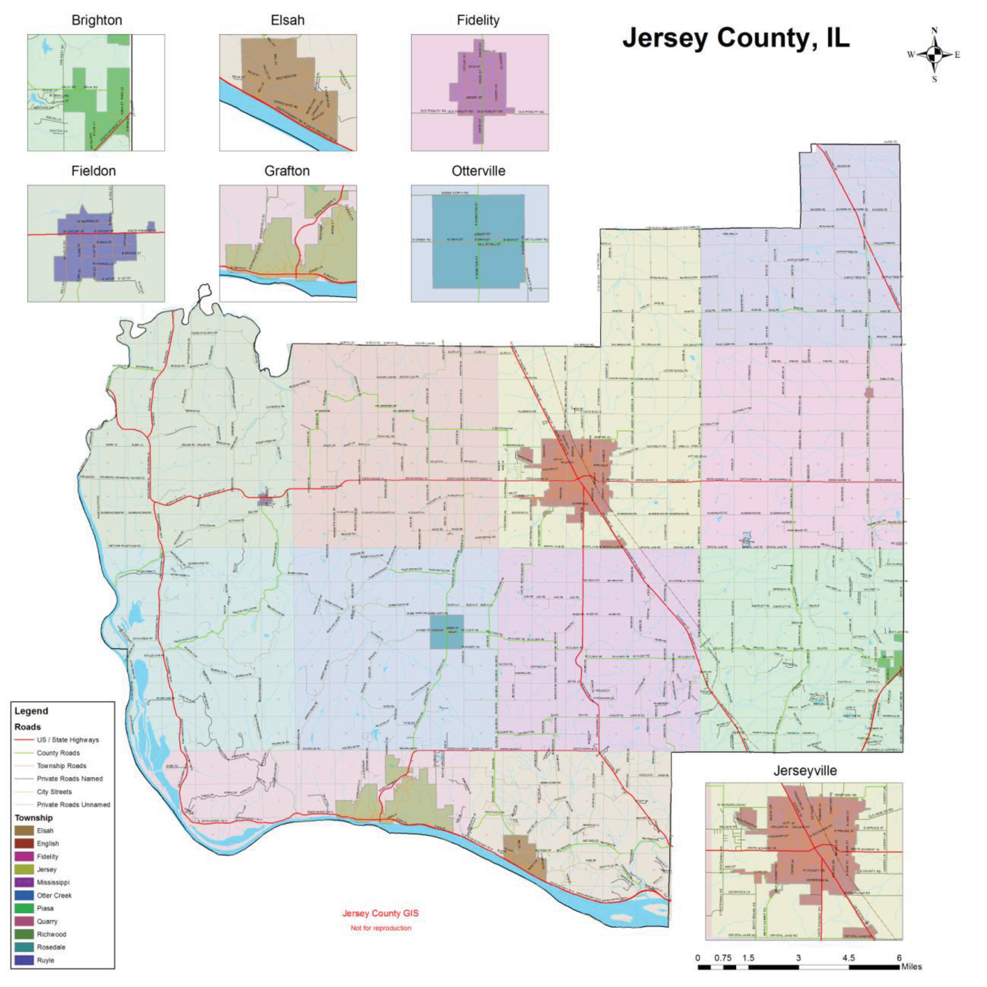 Jersey County Road Map